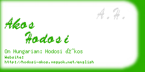 akos hodosi business card